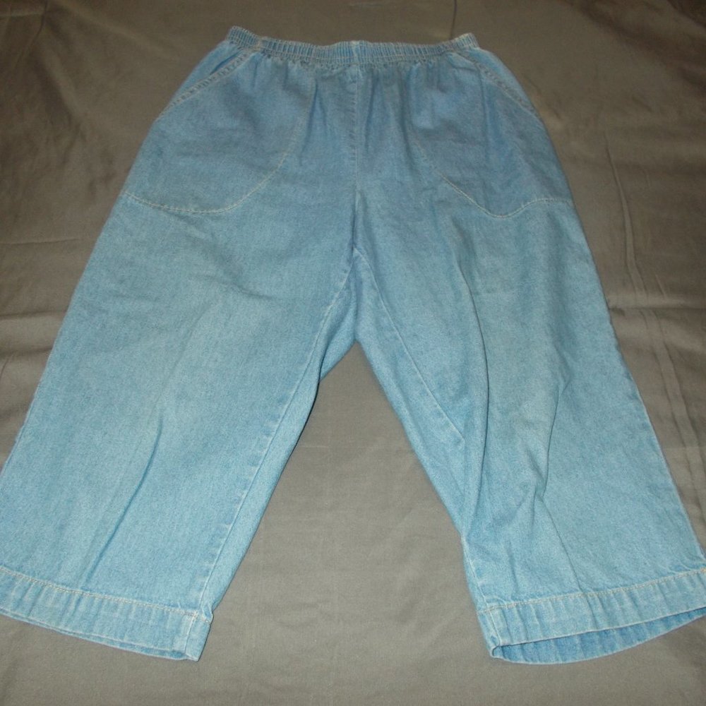Classic Elements Capris Medium Wash Size 6 Petite - image 3